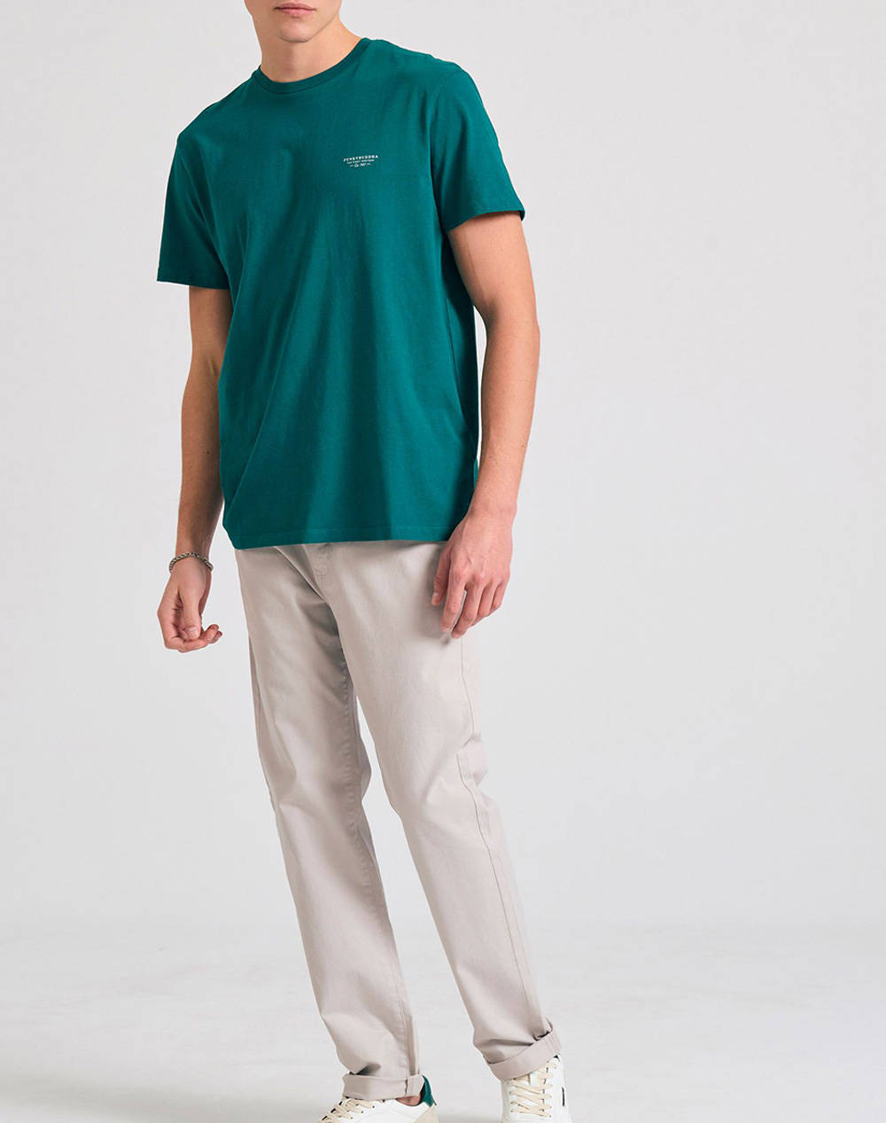 FUNKY BUDDHA Bluza Barbati Maneca Scurta Basic