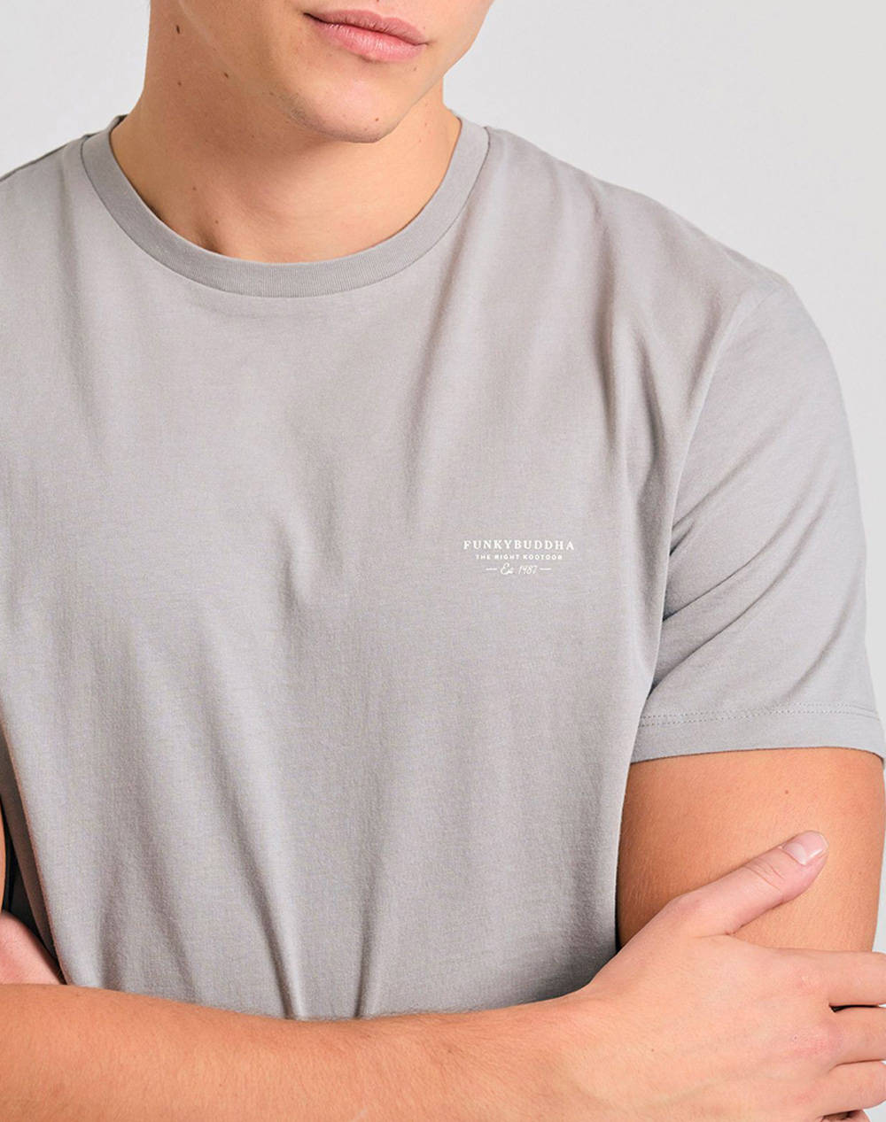 FUNKY BUDDHA Bluza Barbati Maneca Scurta Basic