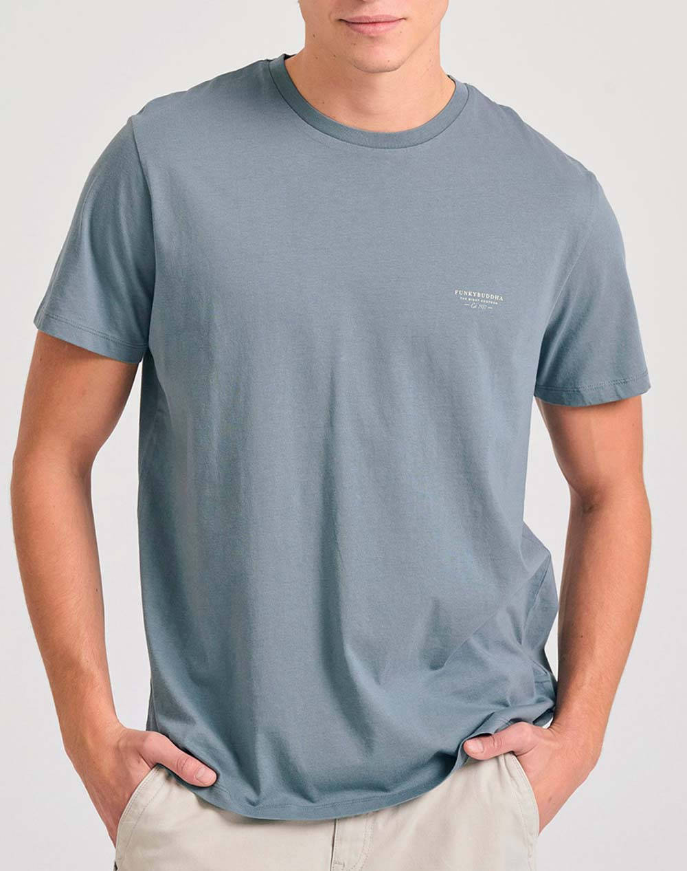 FUNKY BUDDHA Bluza Barbati Maneca Scurta Basic