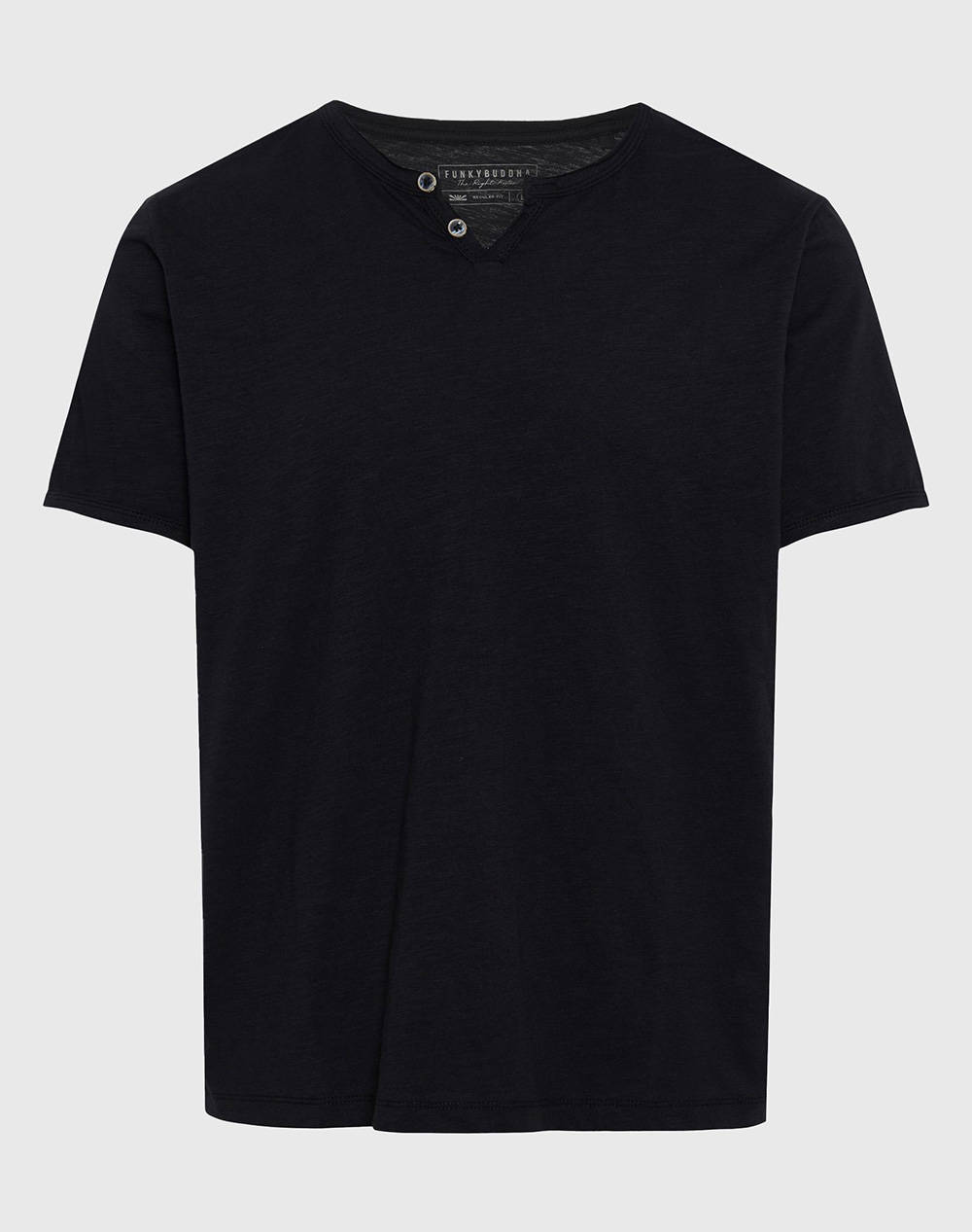 FUNKY BUDDHA Bluza Barbati Maneca Scurta Basic