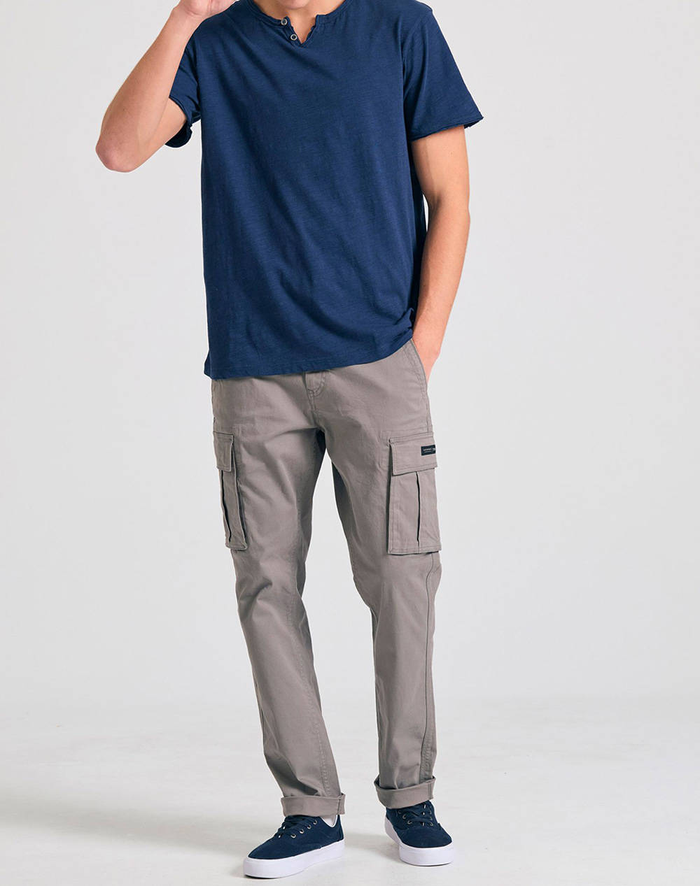 FUNKY BUDDHA Bluza Barbati Maneca Scurta Basic