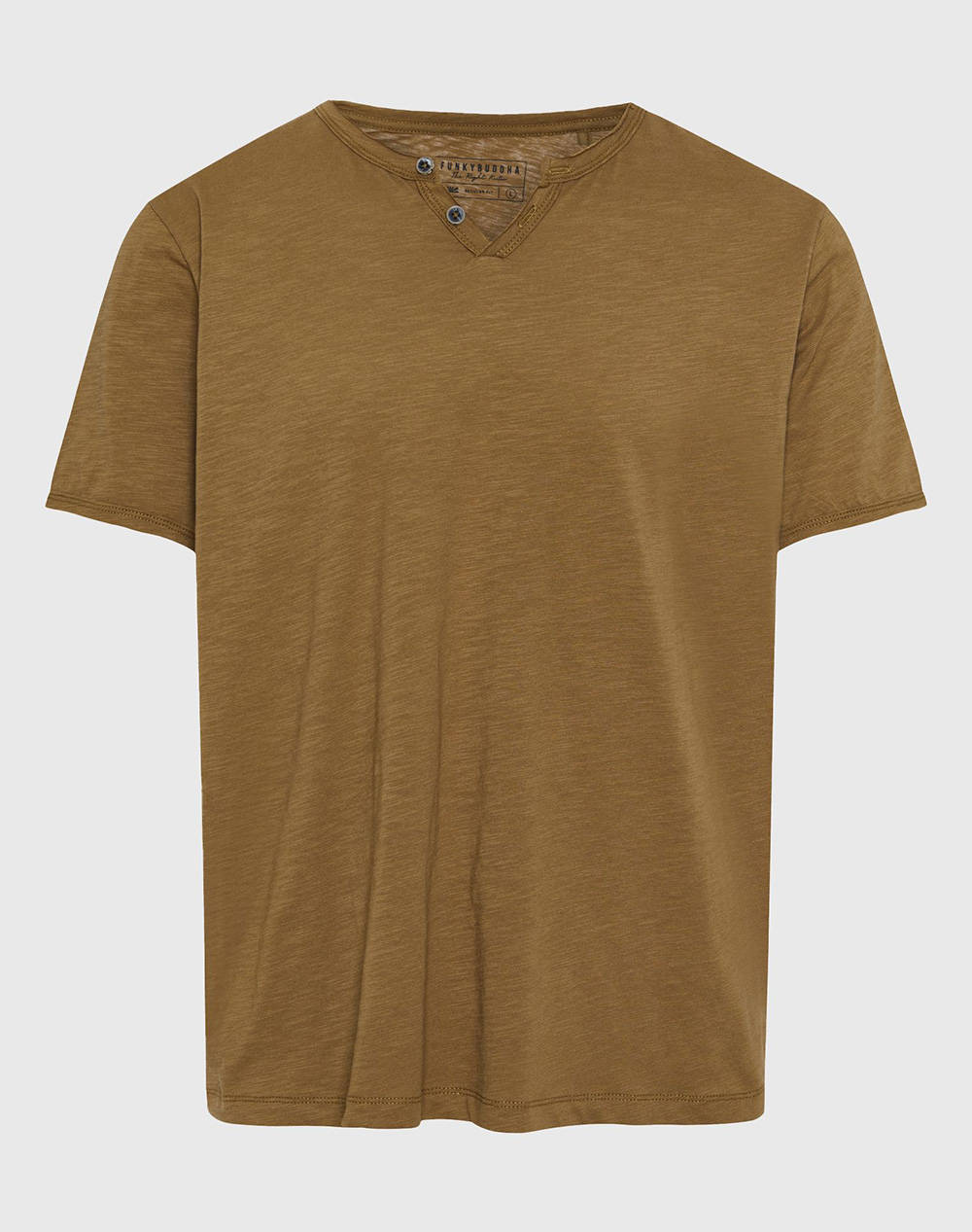 FUNKY BUDDHA Bluza Barbati Maneca Scurta Basic