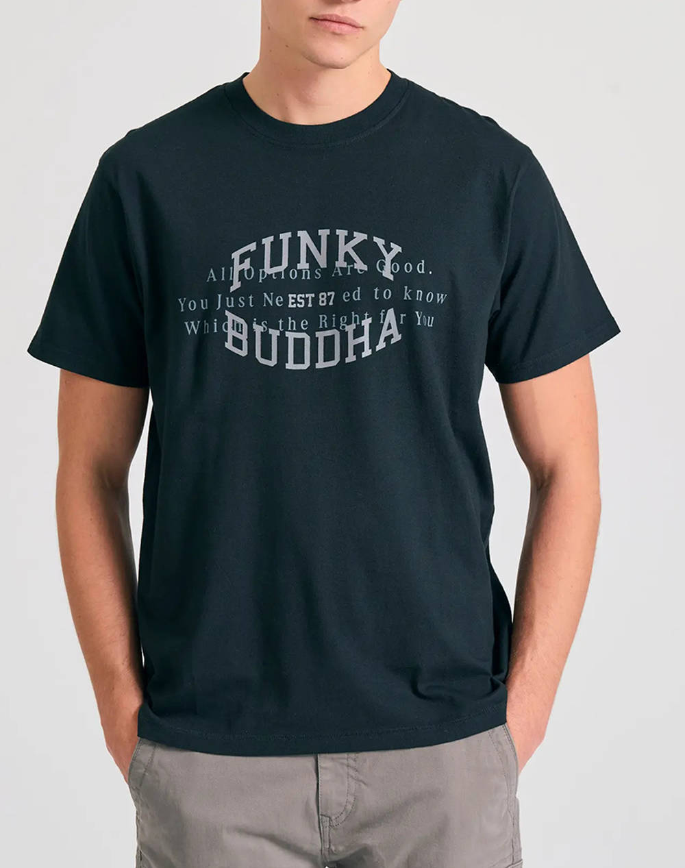 FUNKY BUDDHA Bluza de barbati Maneca Scurta Cu imprimeu