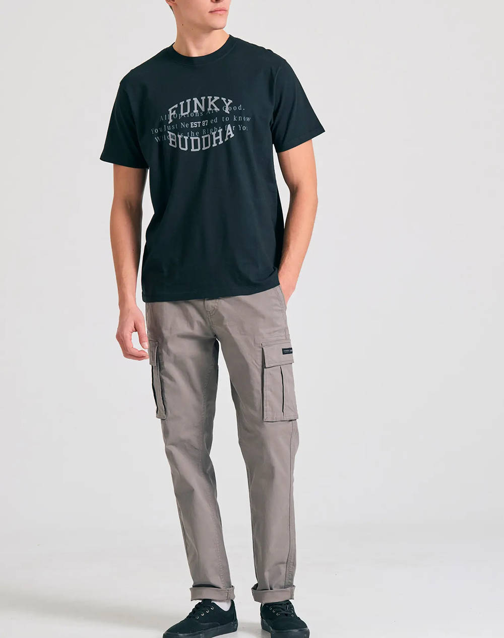 FUNKY BUDDHA Bluza de barbati Maneca Scurta Cu imprimeu