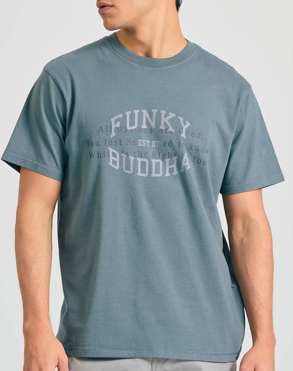 FUNKY BUDDHA Bluza de barbati Maneca Scurta Cu imprimeu