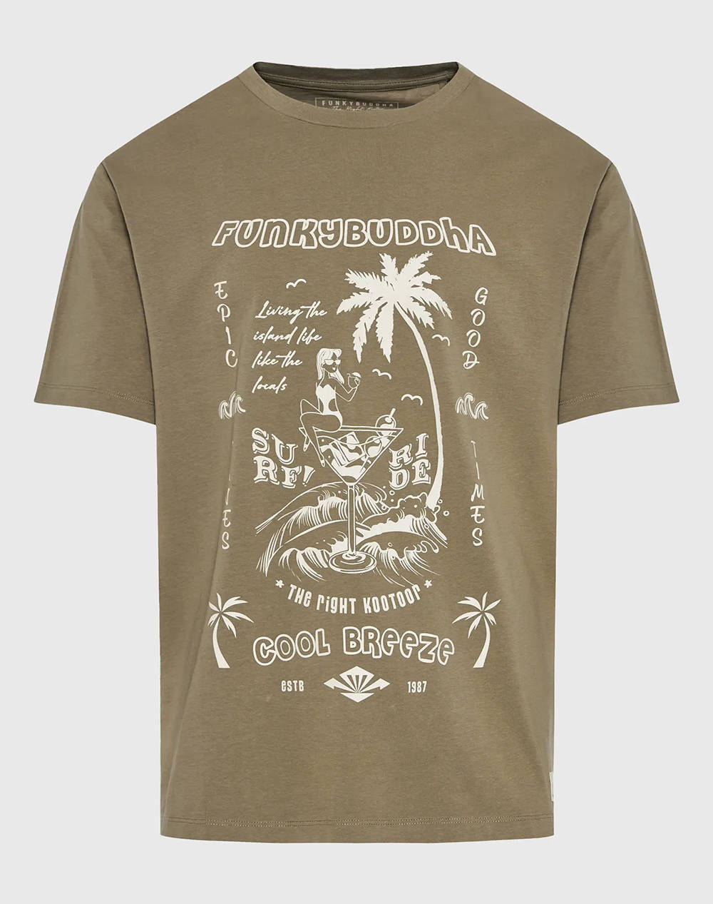 FUNKY BUDDHA Bluza de barbati Maneca Scurta Cu imprimeu