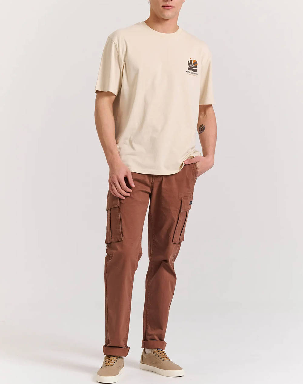 FUNKY BUDHA Bluza de barbati Maneca Scurta Cu imprimeu