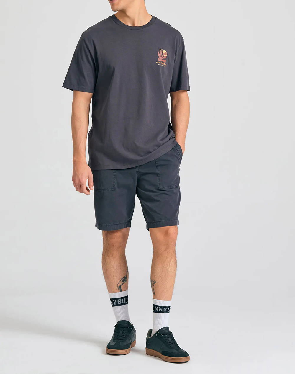 FUNKY BUDHA Bluza de barbati Maneca Scurta Cu imprimeu