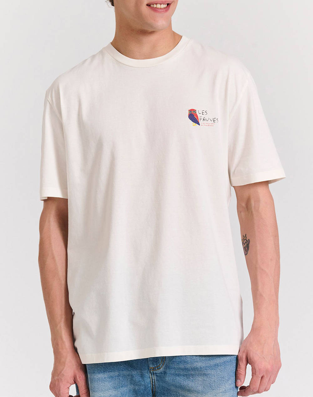FUNKY Bluza de barbati cu maneca scurta si imprimeu