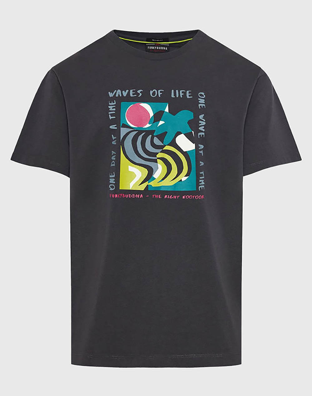 FUNKY BUDDHA Bluza de barbati Maneca Scurta Cu Imprimeu