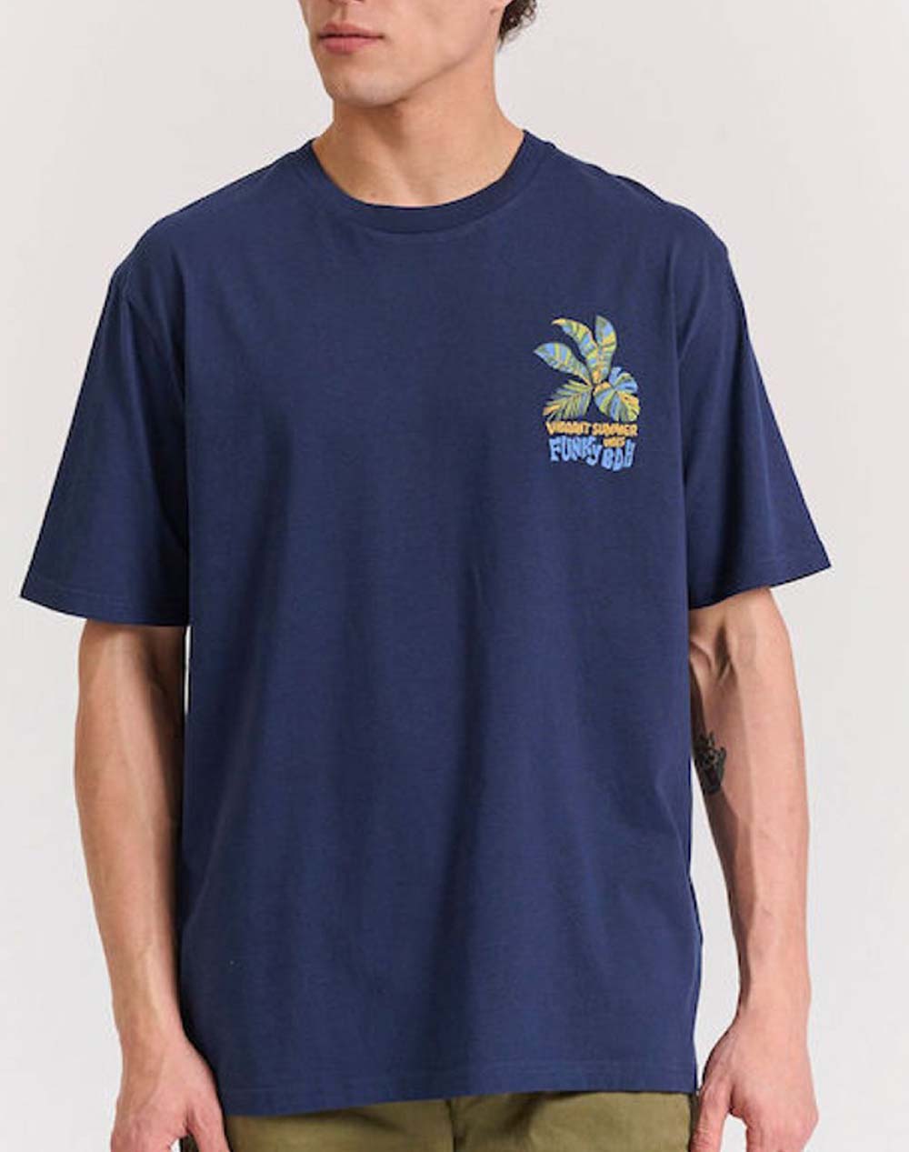 FUNKY Bluza de barbati Maneca Scurta Cu Imprimeu