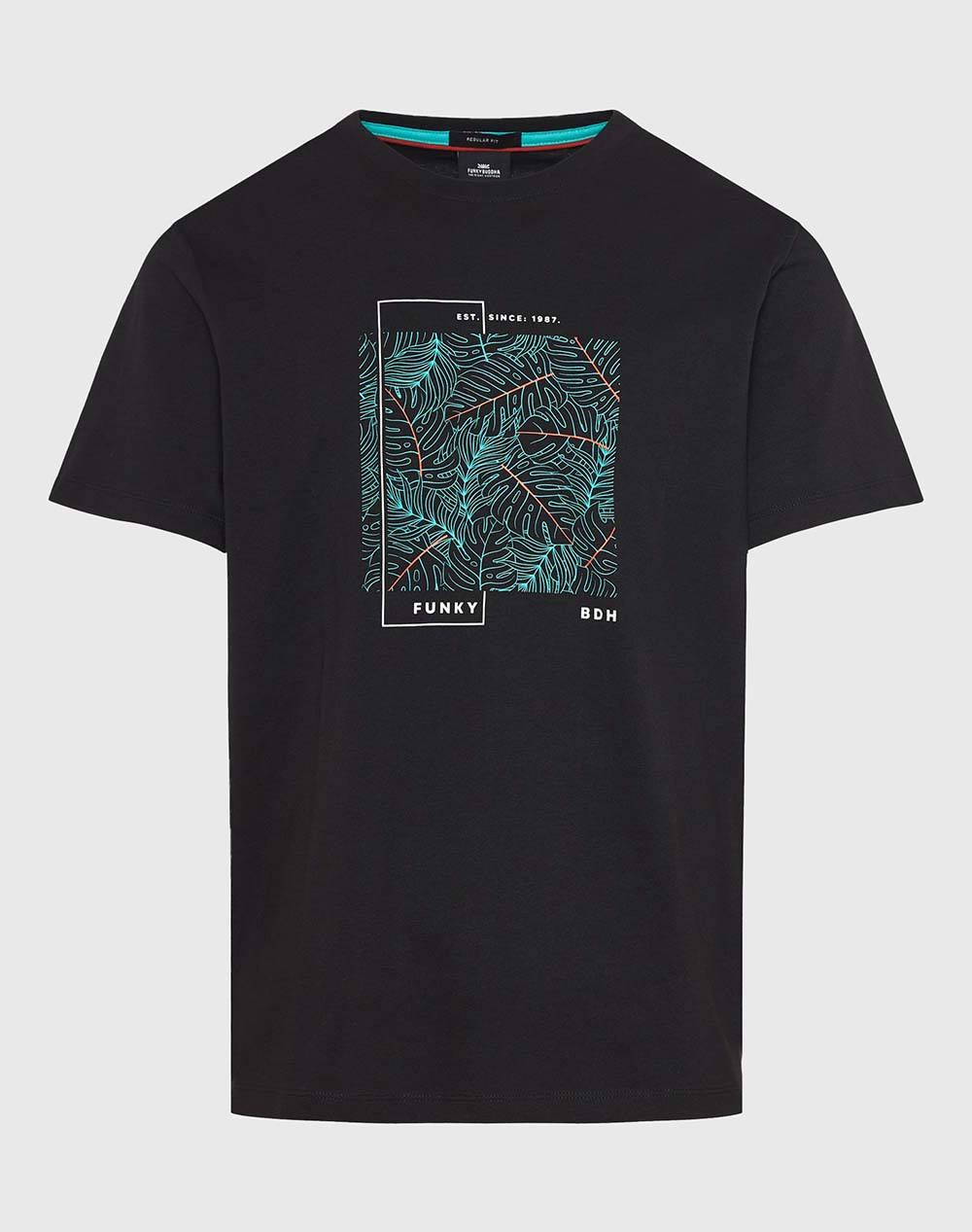 FUNKY BUDDHA Bluza de barbati Maneca Scurta Cu Imprimeu