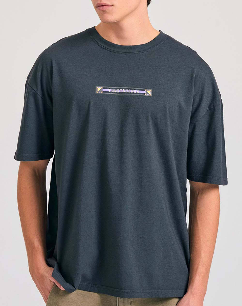 FUNKY Bluza de barbati Maneca Scurta Cu Imprimeu