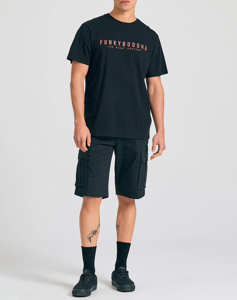 FUNKY BUDHA Bluza de barbati cu maneca scurta si imprimeu