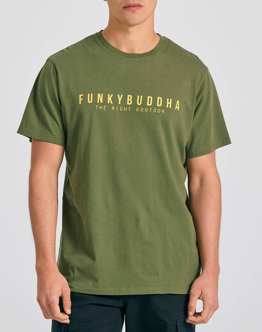 FUNKY BUDHA Bluza de barbati cu maneca scurta si imprimeu