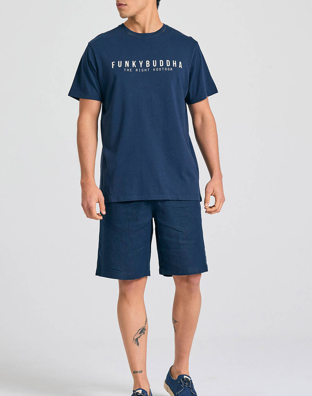 FUNKY BUDHA Bluza de barbati cu maneca scurta si imprimeu