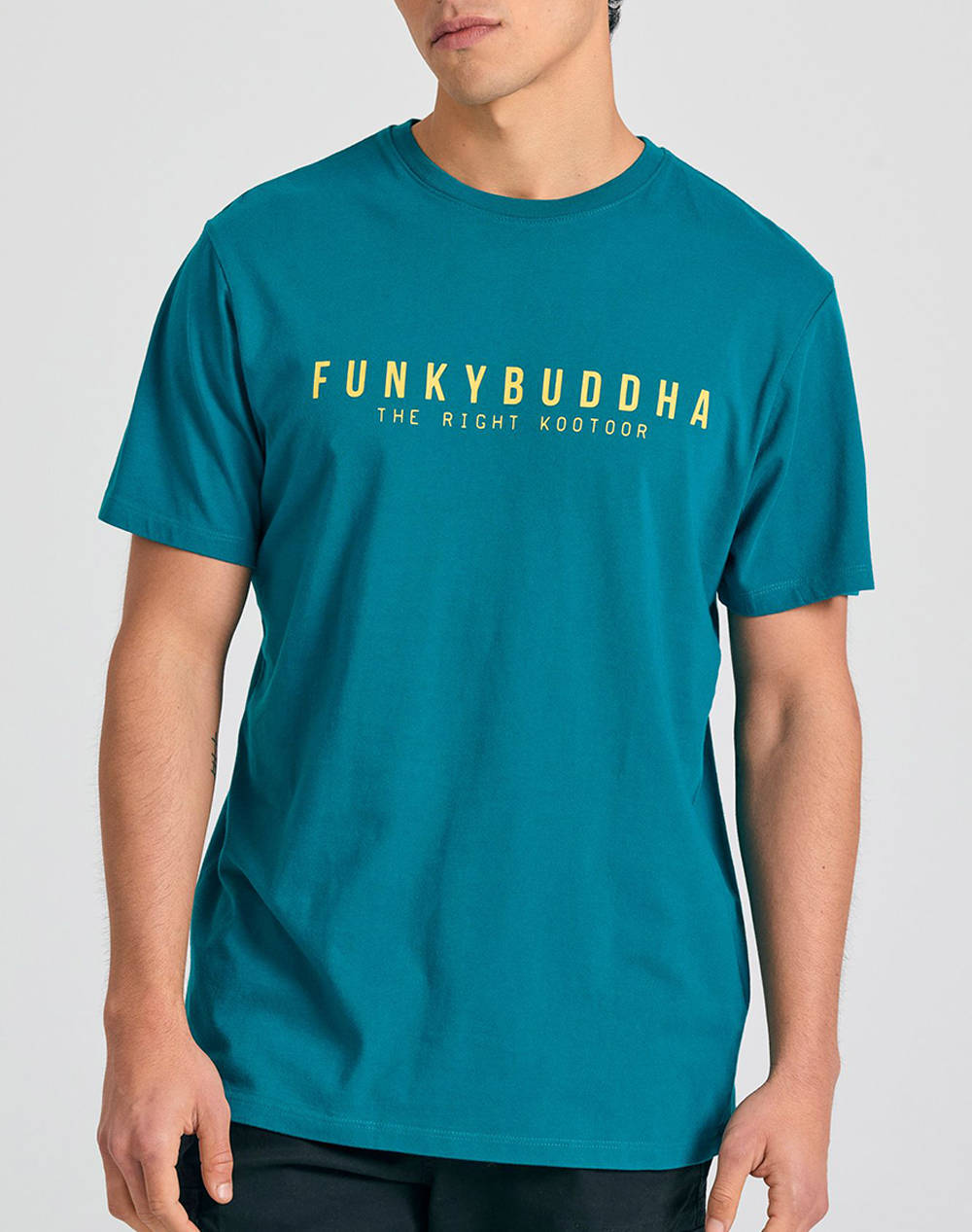 FUNKY BUDHA Bluza de barbati cu maneca scurta si imprimeu