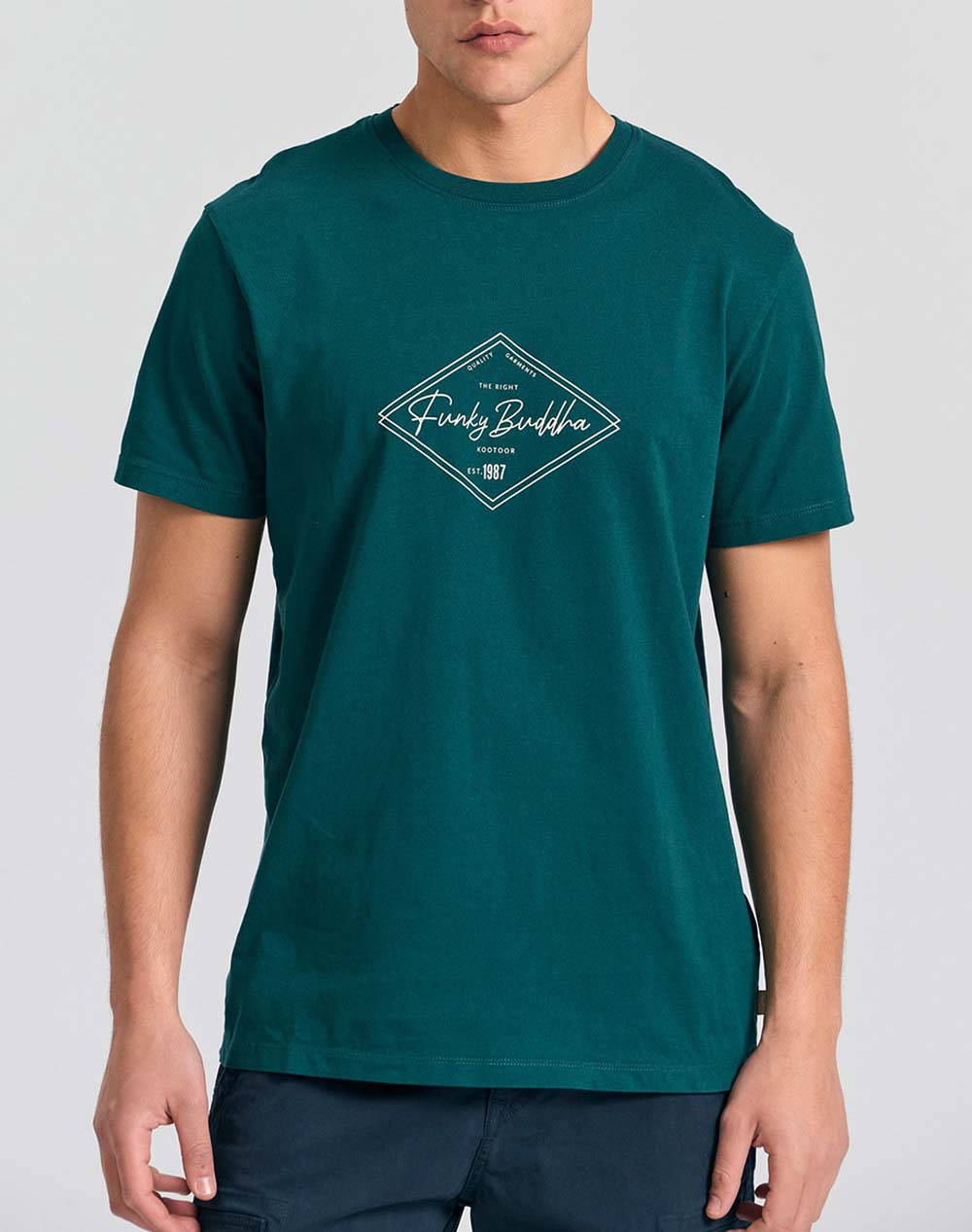FUNKY BUDDHA Bluza de barbati Maneca Scurta Cu Imprimeu