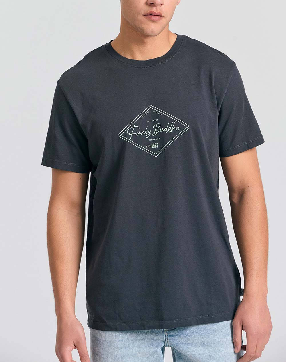 FUNKY BUDDHA Bluza de barbati Maneca Scurta Cu Imprimeu