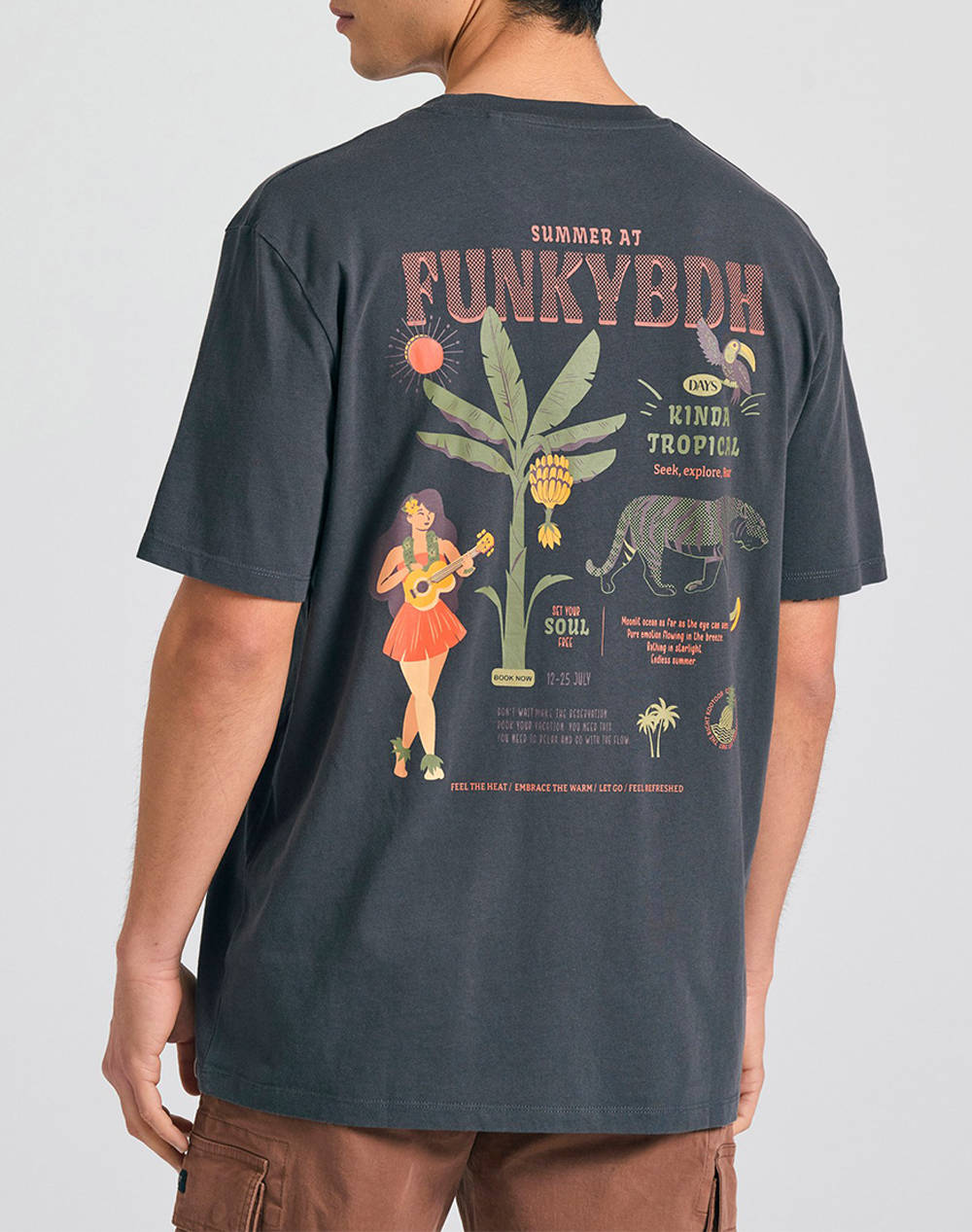 FUNKY BUDDHA Bluza de barbati Maneca Scurta Cu Imprimeu