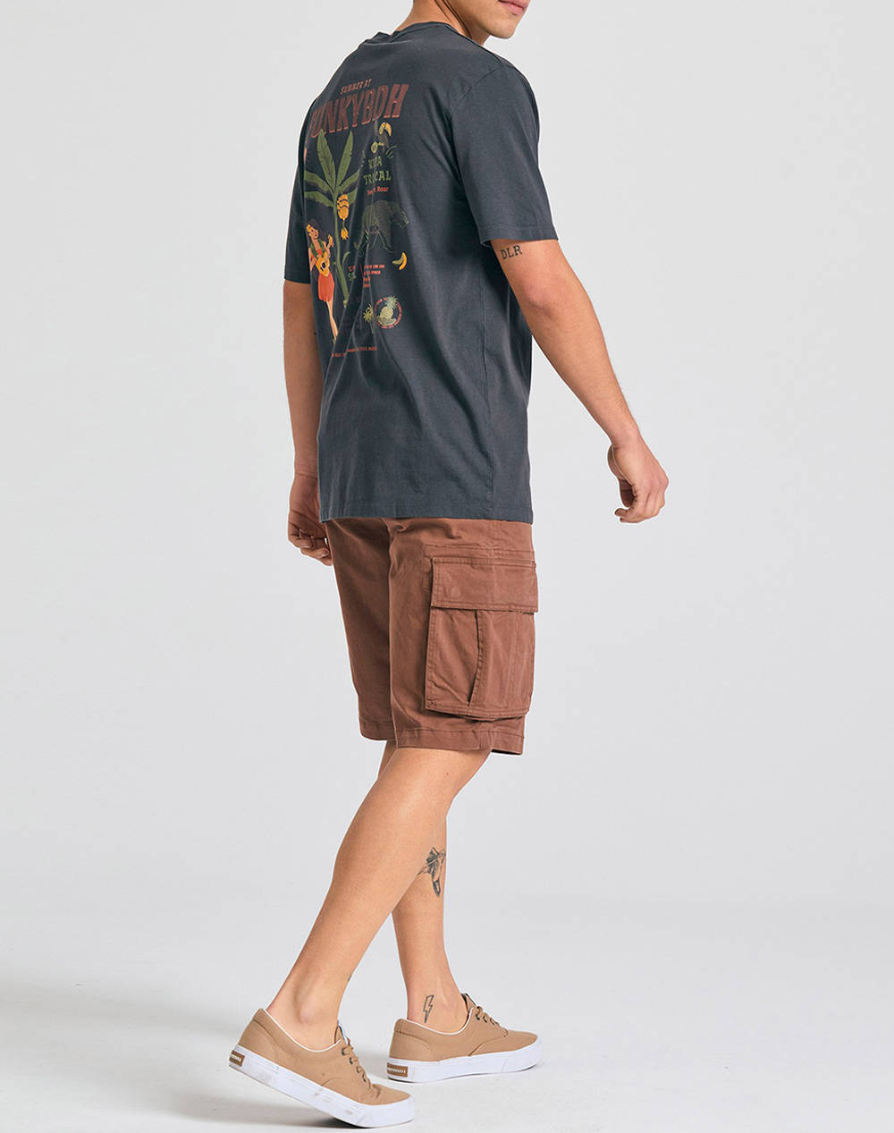 FUNKY BUDDHA Bluza de barbati Maneca Scurta Cu Imprimeu