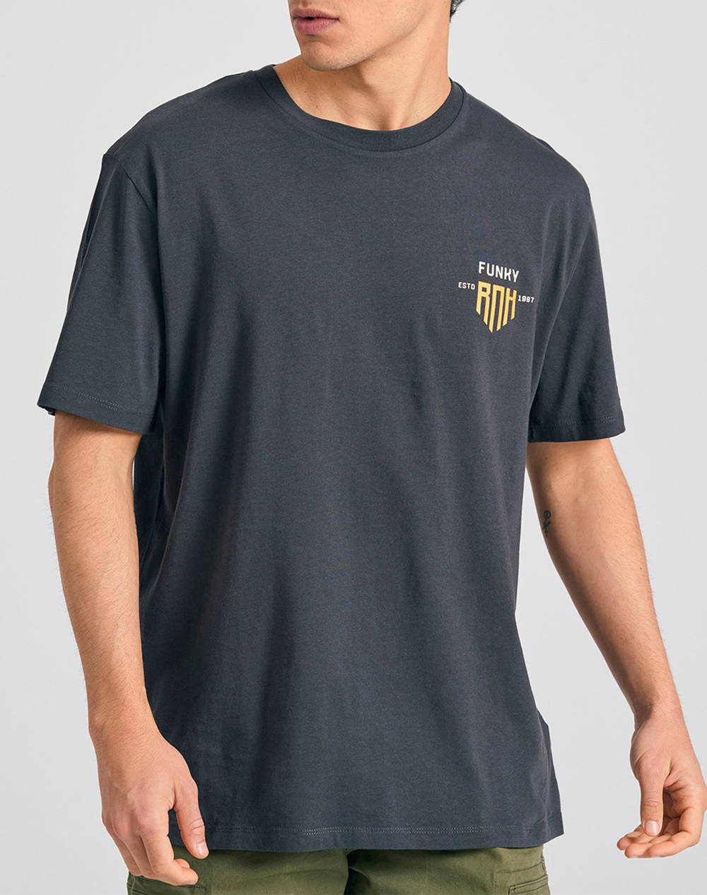 FUNKY BUDDHA Bluza de barbati Maneca Scurta Cu Imprimeu