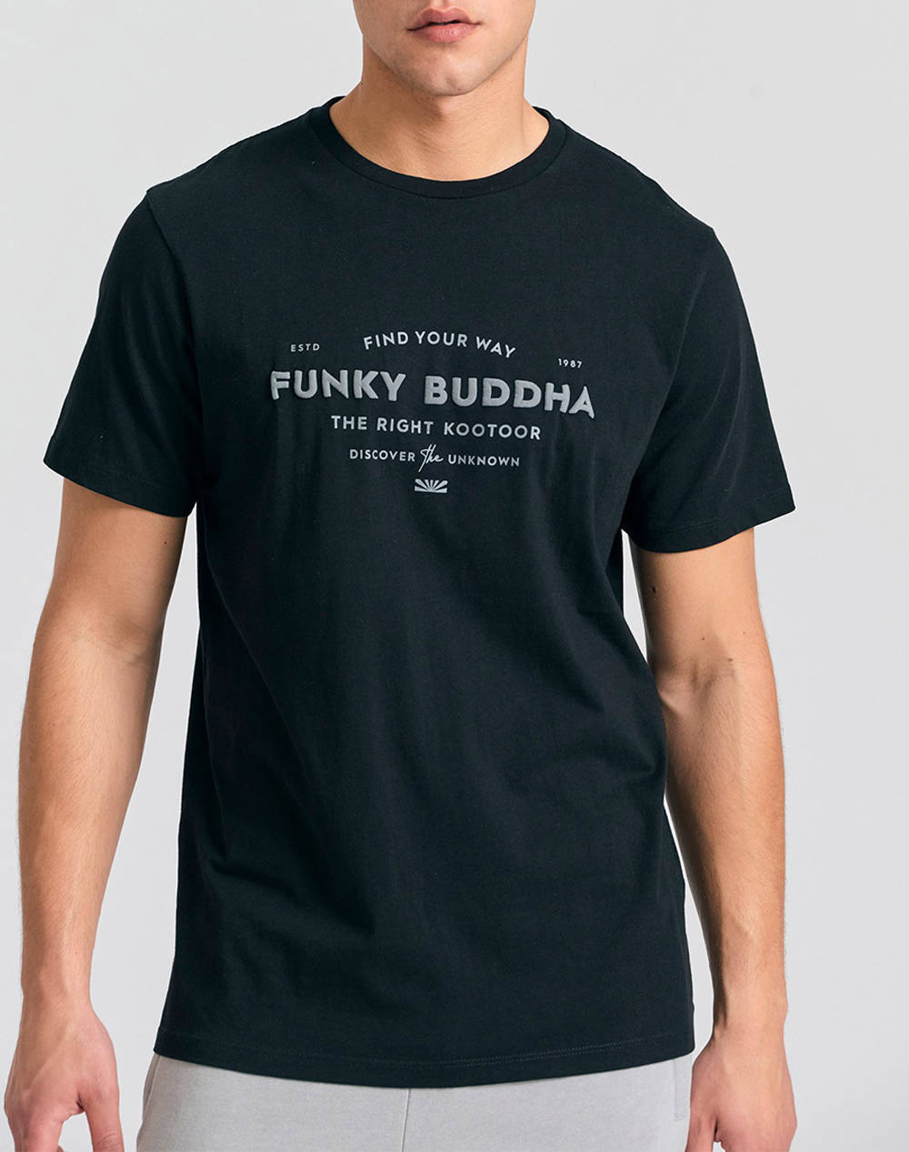 FUNKY BUDDHA Bluza de barbati Maneca Scurta Cu Imprimeu