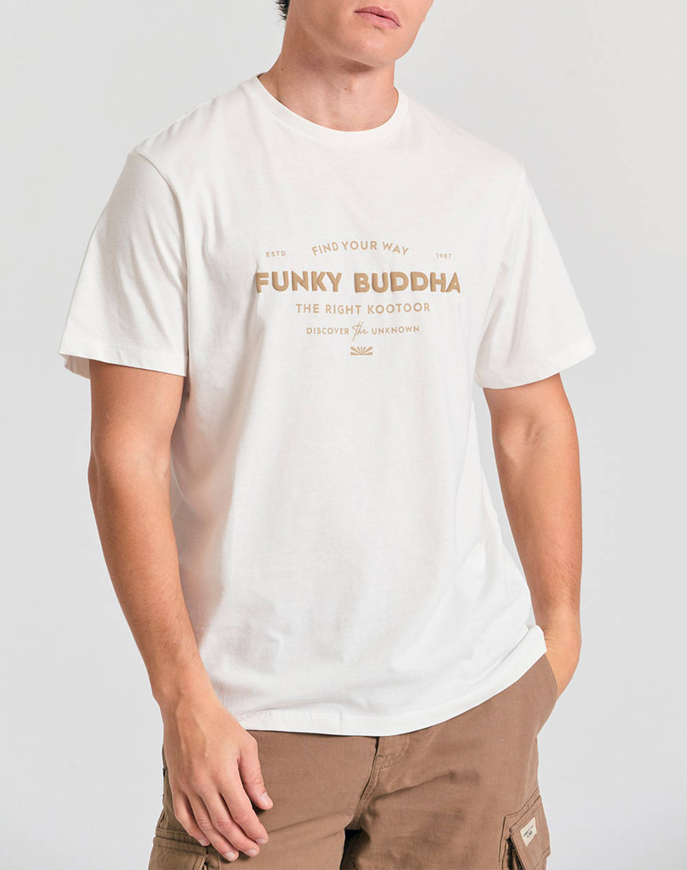 FUNKY BUDDHA Bluza de barbati Maneca Scurta Cu Imprimeu