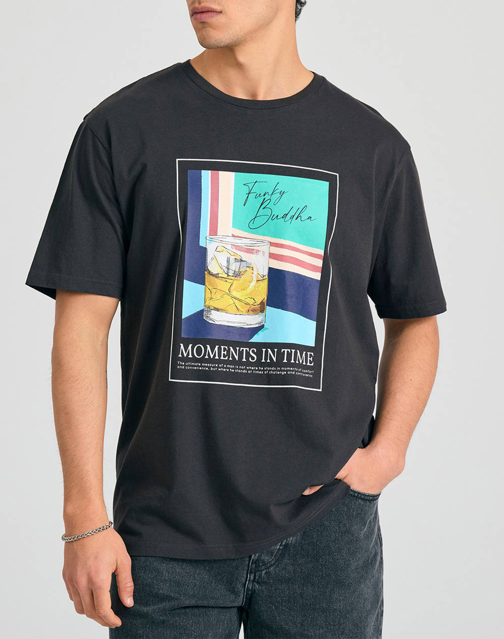 FUNKY BUDDHA Bluza de barbati Maneca Scurta Cu Imprimeu