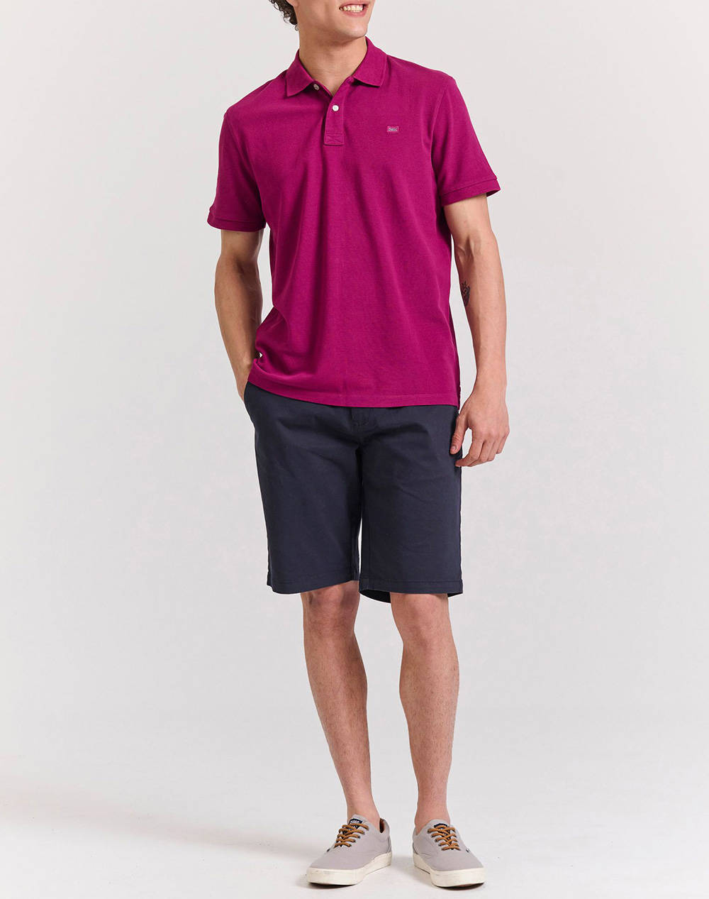 FUNKY BUDDHA Bluza Barbati Guler Polo