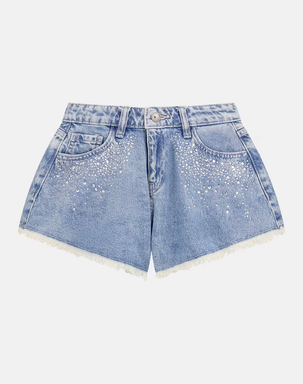 GUESS RIGID DENIM SHORTS - RIGID DENIM_10.5 OZ PANTALONI SCURTI DE COPII GIRL