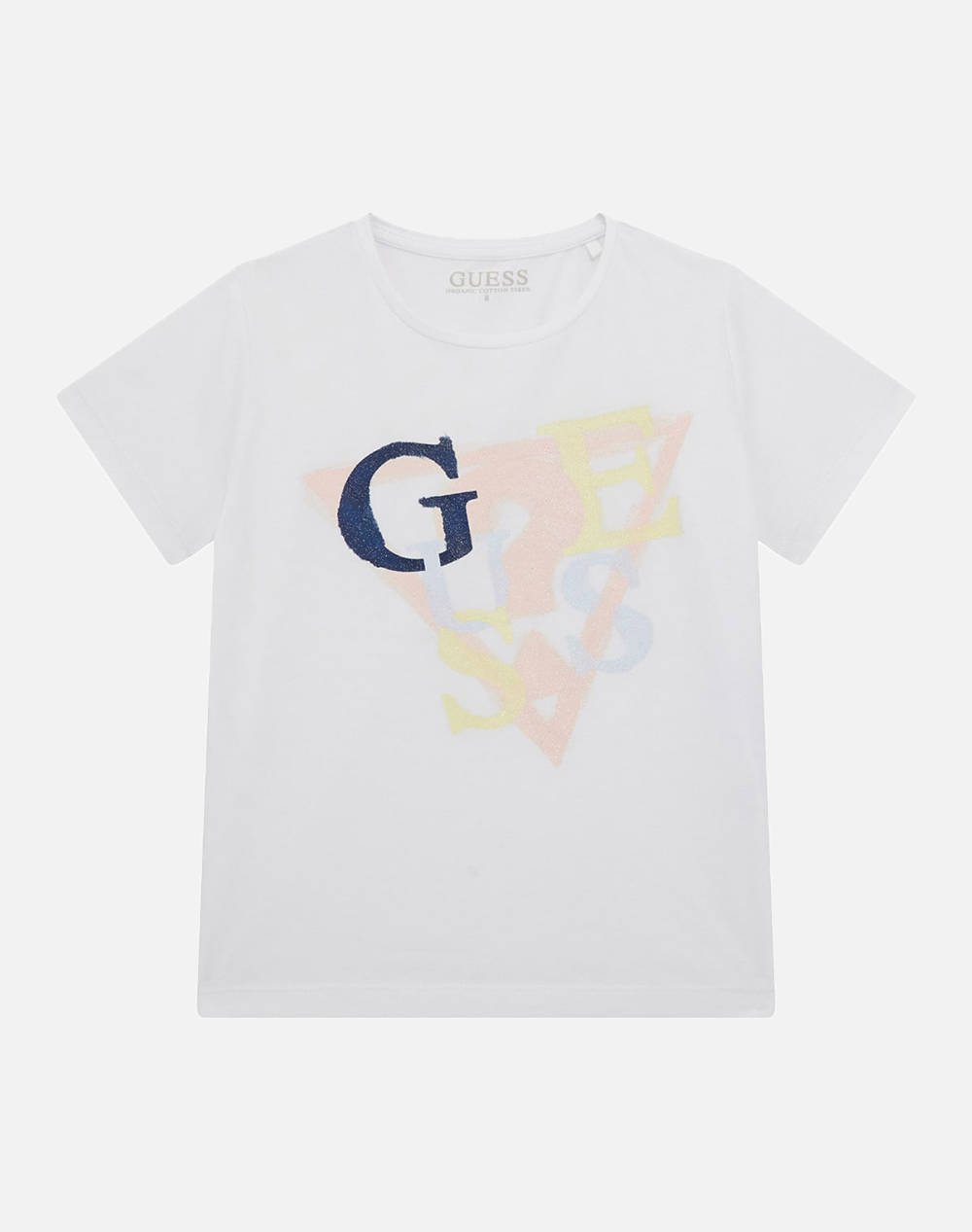 GUESS MIDI SS T-SHIRT - MID ORGANIC CO STR JERSEY 160 BLUZA G