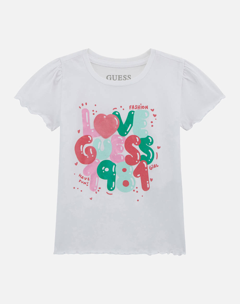 GUESS SS T-SHIRT - MID ORGANIC CO STR JERSEY 160 BLUZA G