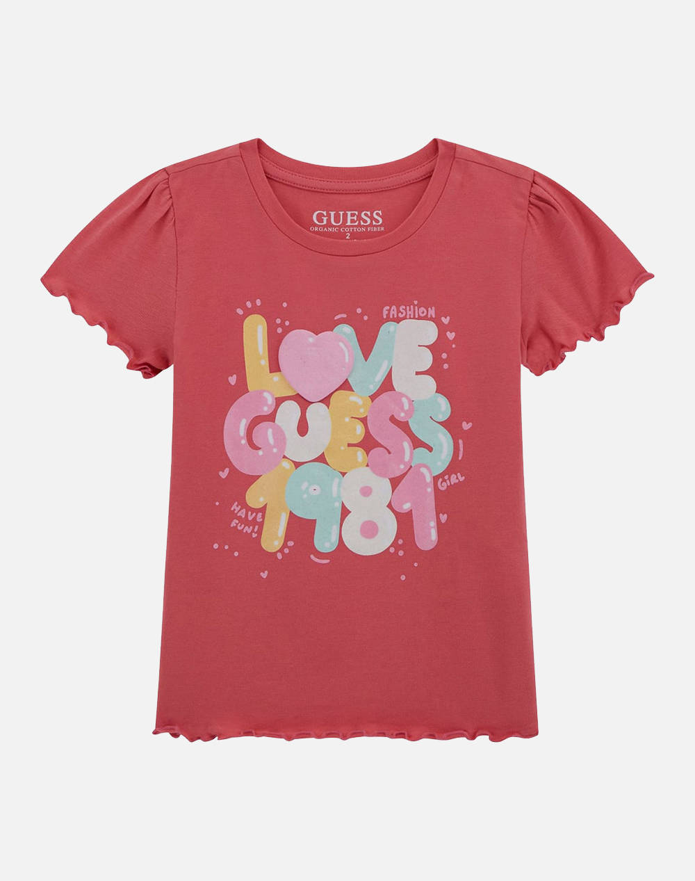 GUESS SS T-SHIRT - MID ORGANIC CO STR JERSEY 160 BLUZA G