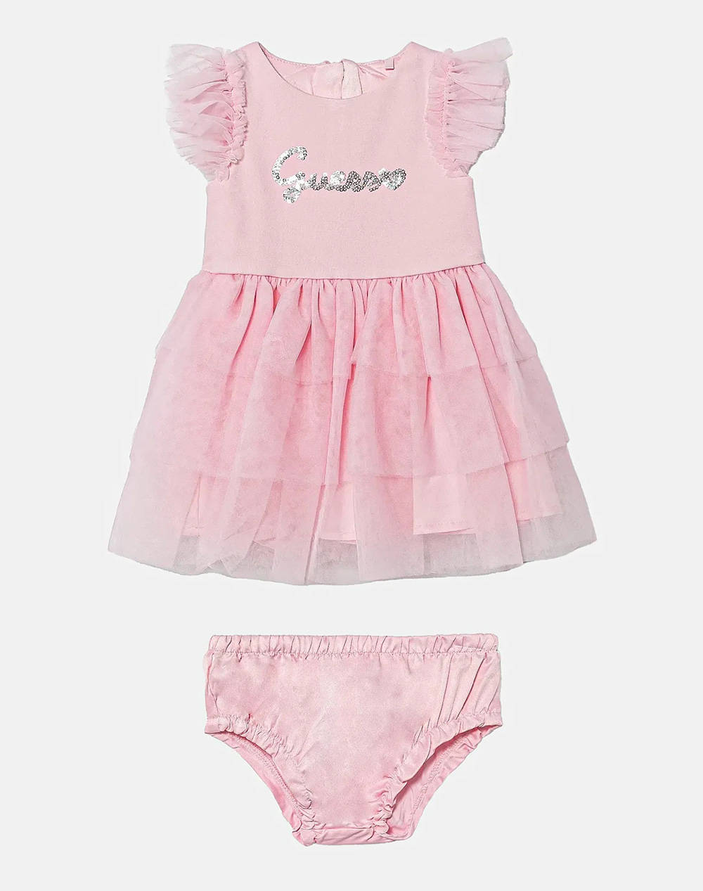GUESS SET SS DRESS+SATIN PANTIES_CER ROCHIE DE COPII GIRL