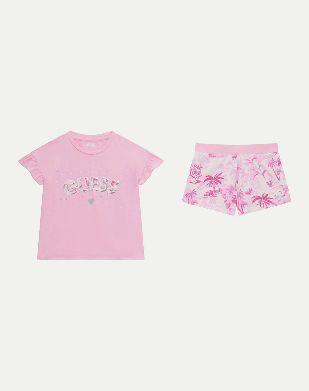 GUESS SET SS T-SHIRT+ACTIV - MID ORGANIC CO STR JERSEY 160 SET G