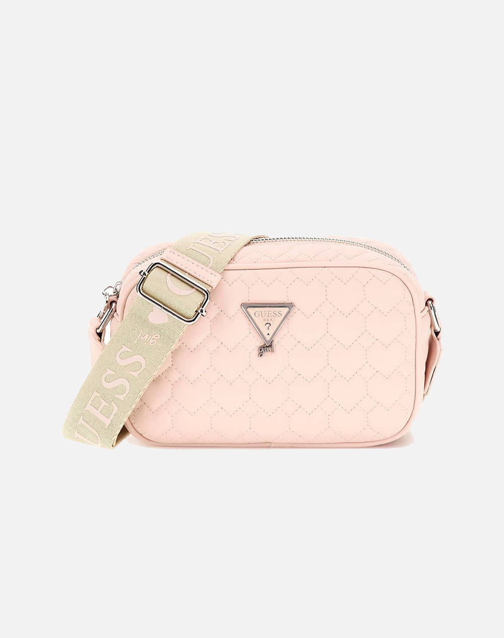 GUESS QUILTED CAMERA BAG - PU MATT SOFT LEATHER GEANTA G