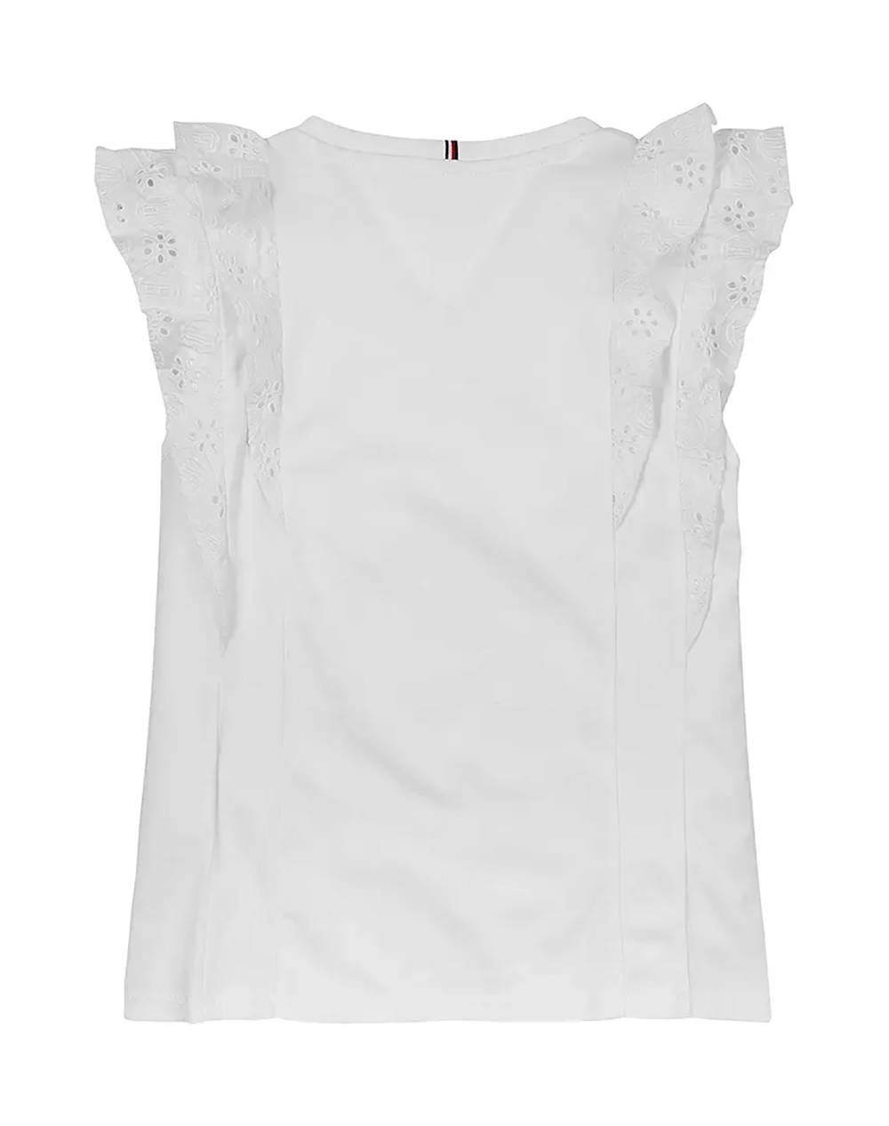 TOMMY HILFIGER BRODERIE ANGLAISE KNIT TOP SS