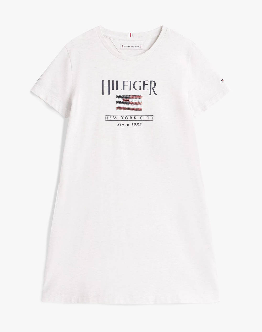TOMMY HILFIGER HILFIGER SEQUINS FLAG TEE DRESS