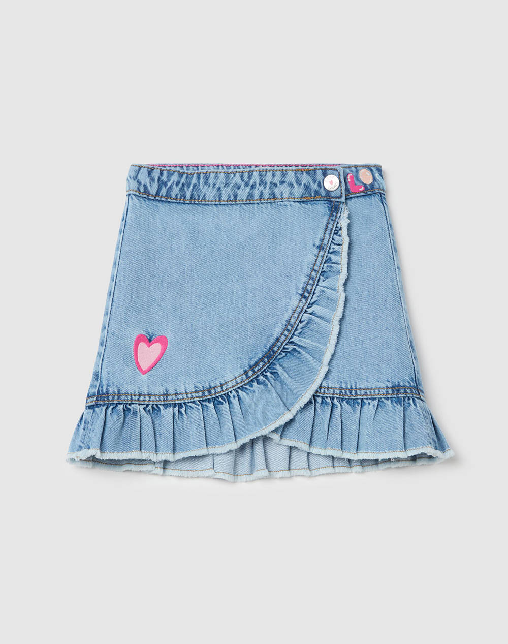 OVS DENIM SKIRT W/EMBRO
