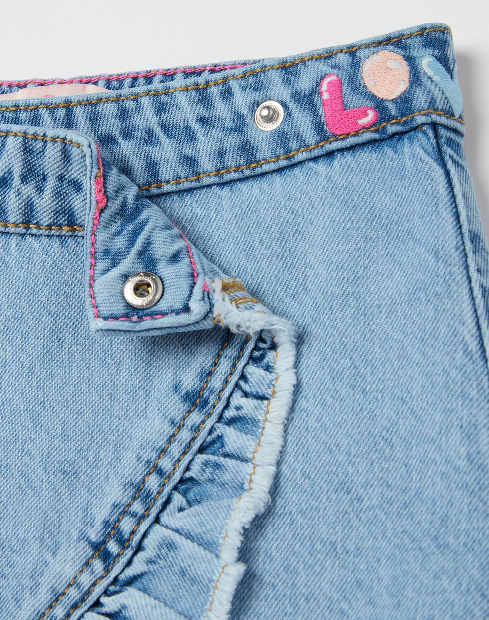 OVS DENIM SKIRT W/EMBRO