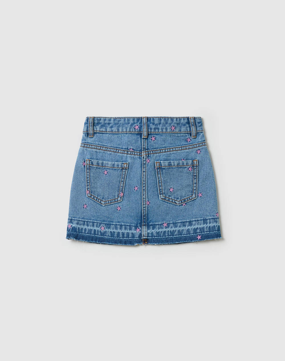 OVS DENIM SKIRT W/EMBROIDERY