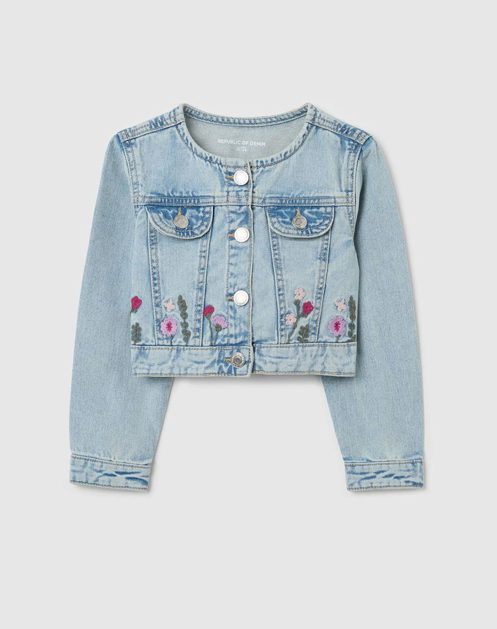 OVS DENIM JACKET W/EMBRO