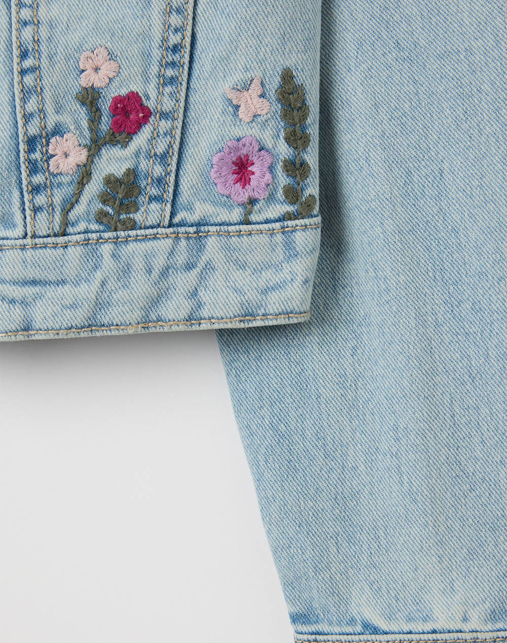 OVS DENIM JACKET W/EMBRO