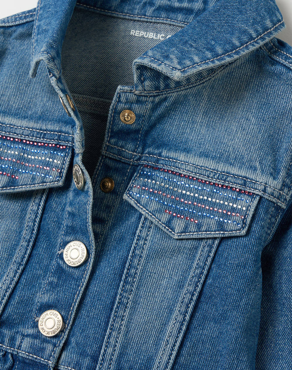 OVS DENIM JACKET W/STRASS