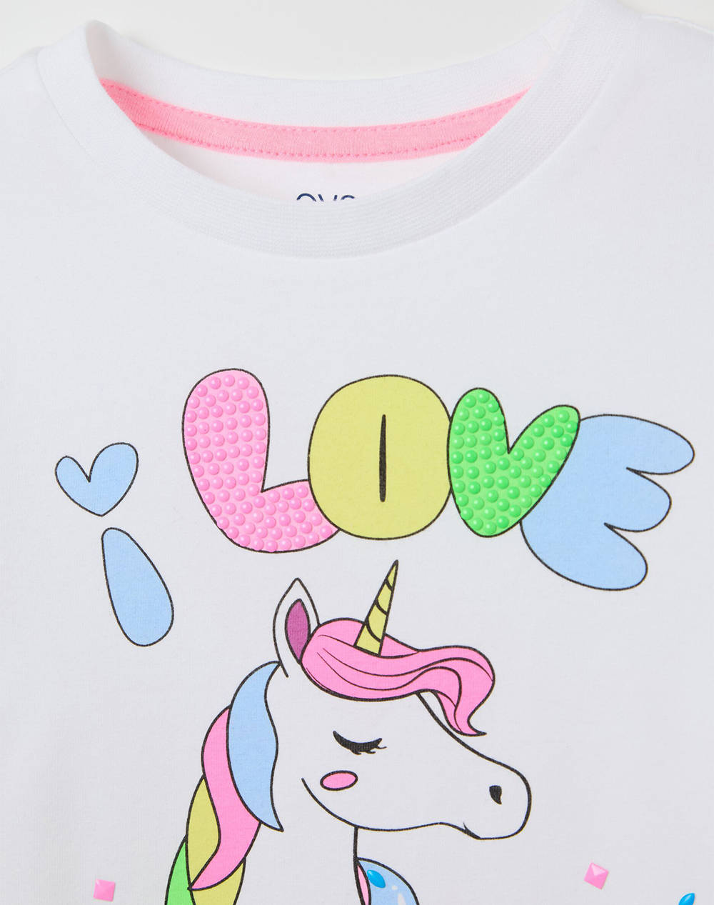OVS T-SHIRT S/S W/EMBRO