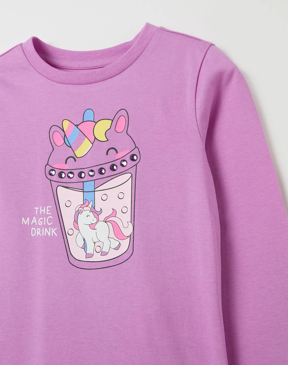 OVS LS TSHIRT 4/5 WITH STRASS