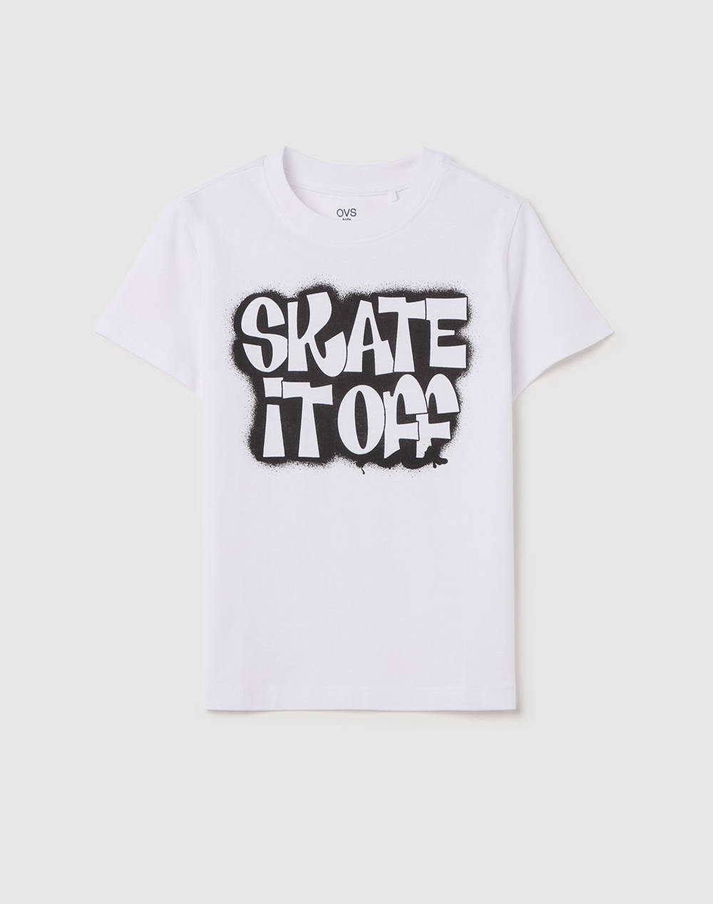 OVS SS T-SH 1 COL PRINT-WH
