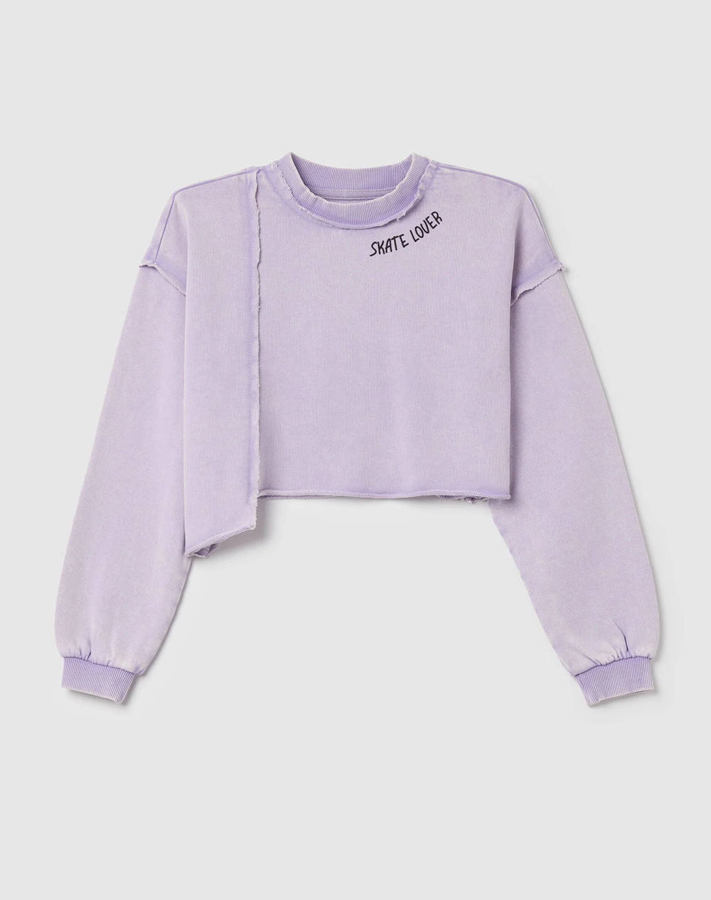 OVS ROUNDNECK CROP ACID WASH