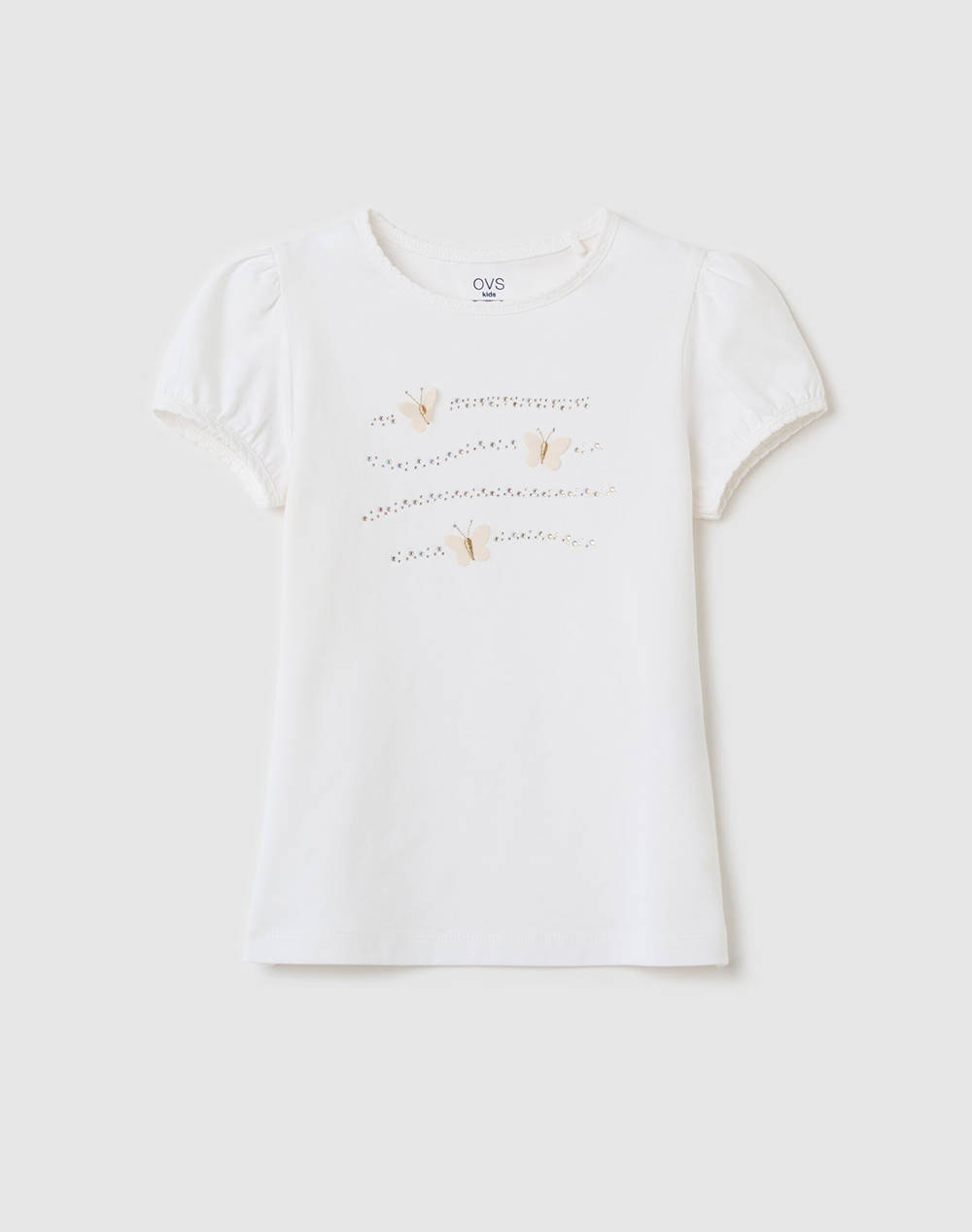 OVS TS SS WITH ORGANZA/STRASS